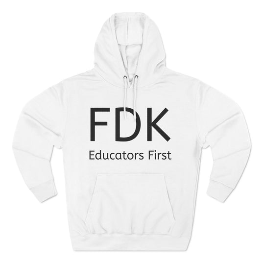 Fleece Hoodie with Educational Support Slogan