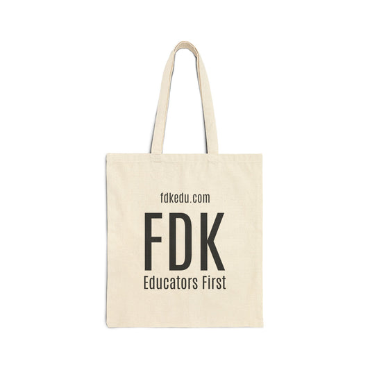 Educators First Cotton Canvas Tote Bag - Eco-Friendly Teacher's Bag