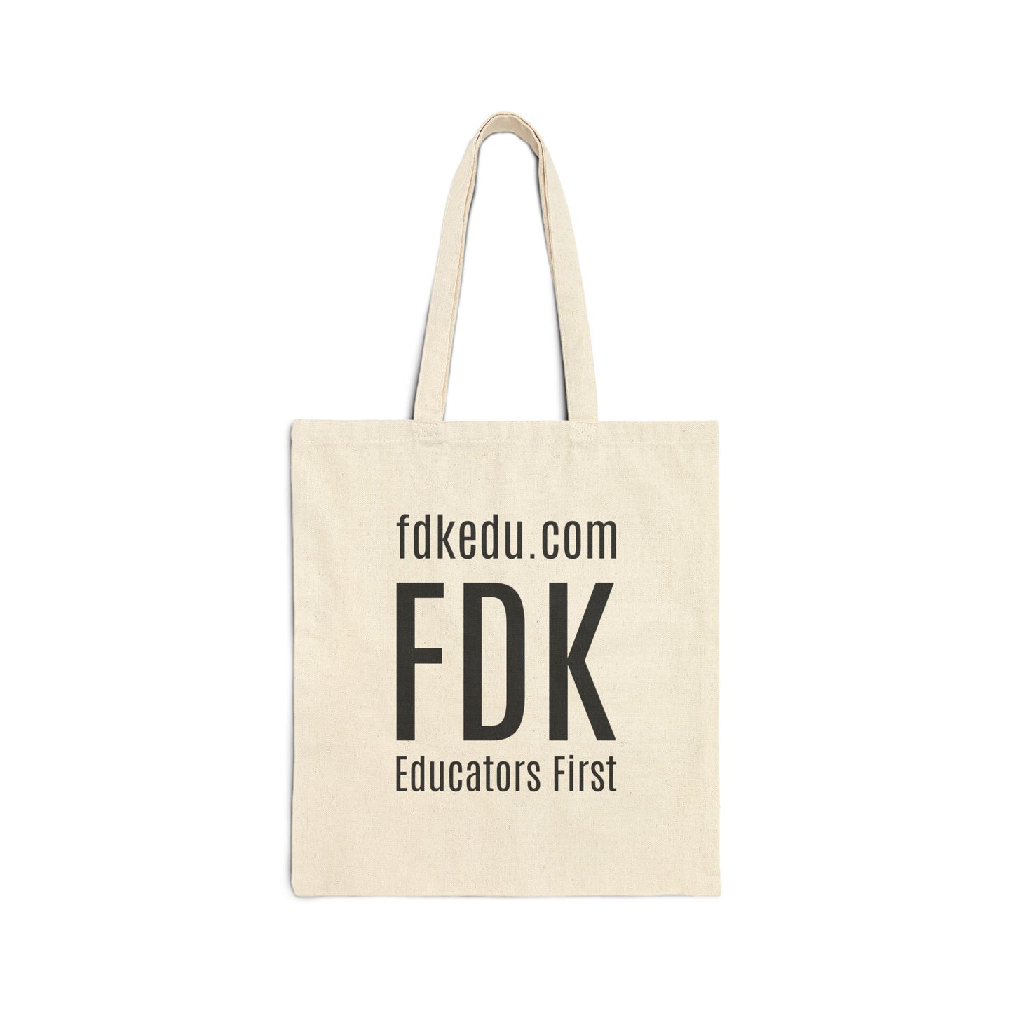 Eco-Friendly Cotton Canvas Tote Bag -  FDK Educators First